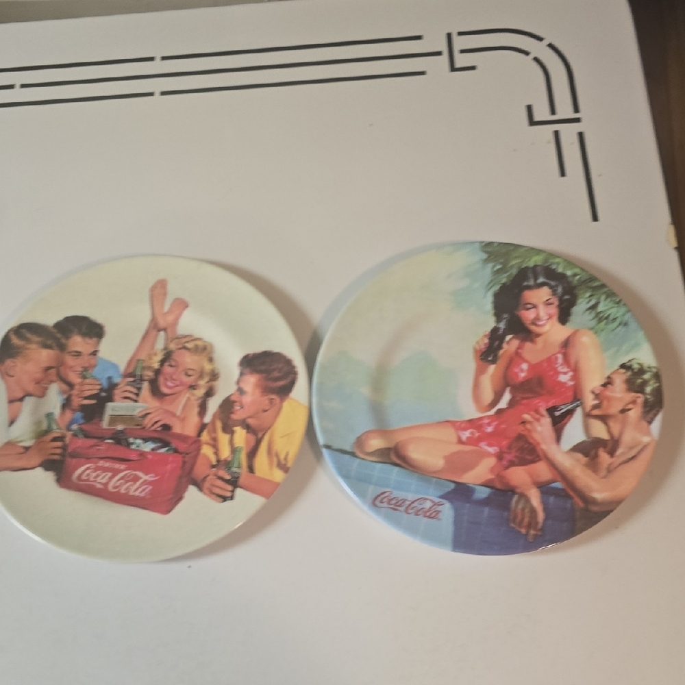 Coca Cola Retro Party Plates - Red and White